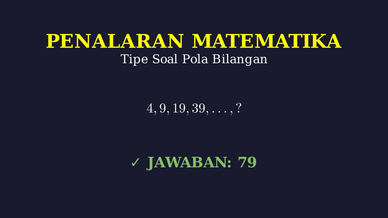 Menyelesaikan Soal Berdasarkan Contoh