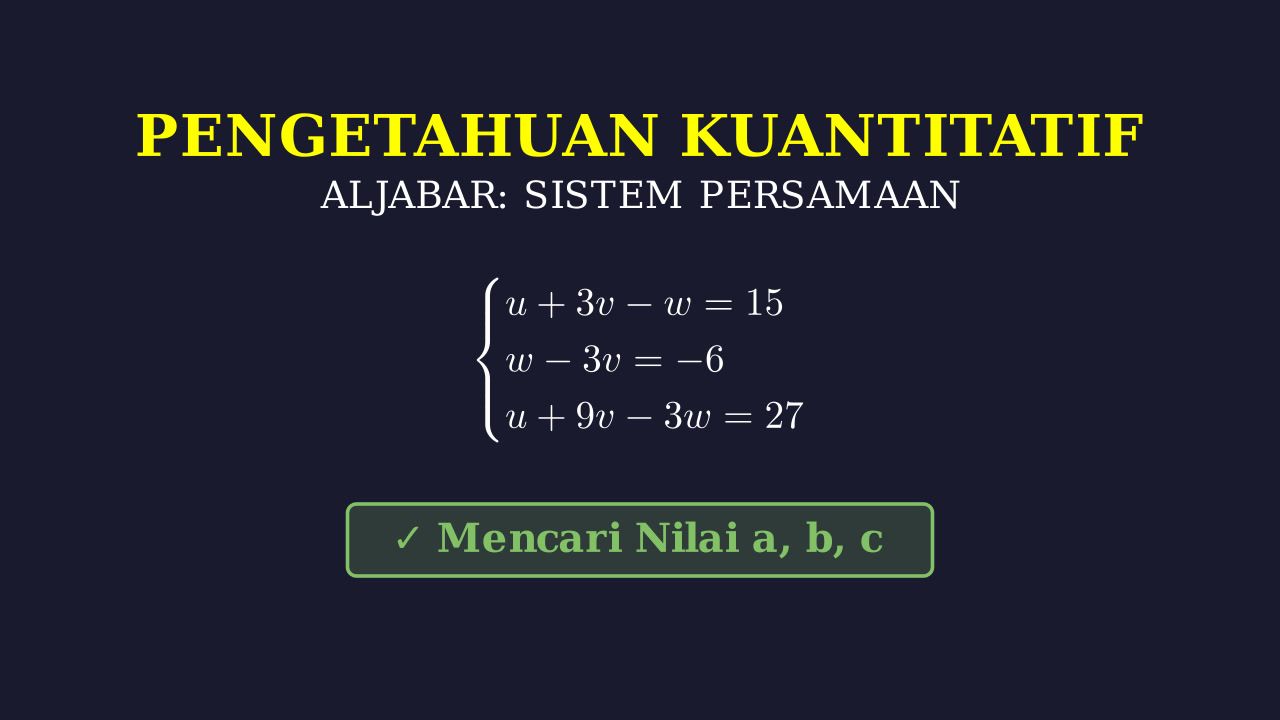 Menyelesaikan Sistem Persamaan Linear