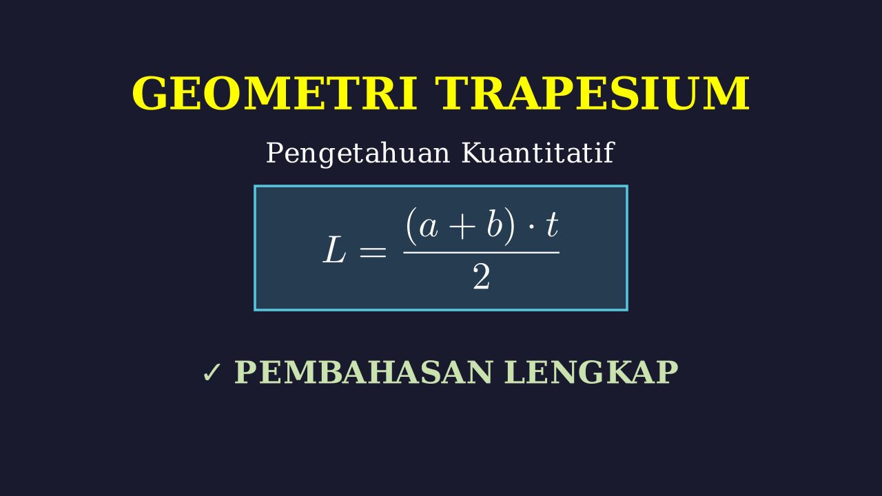 Penyelesaian Soal Trapesium Siku-Siku