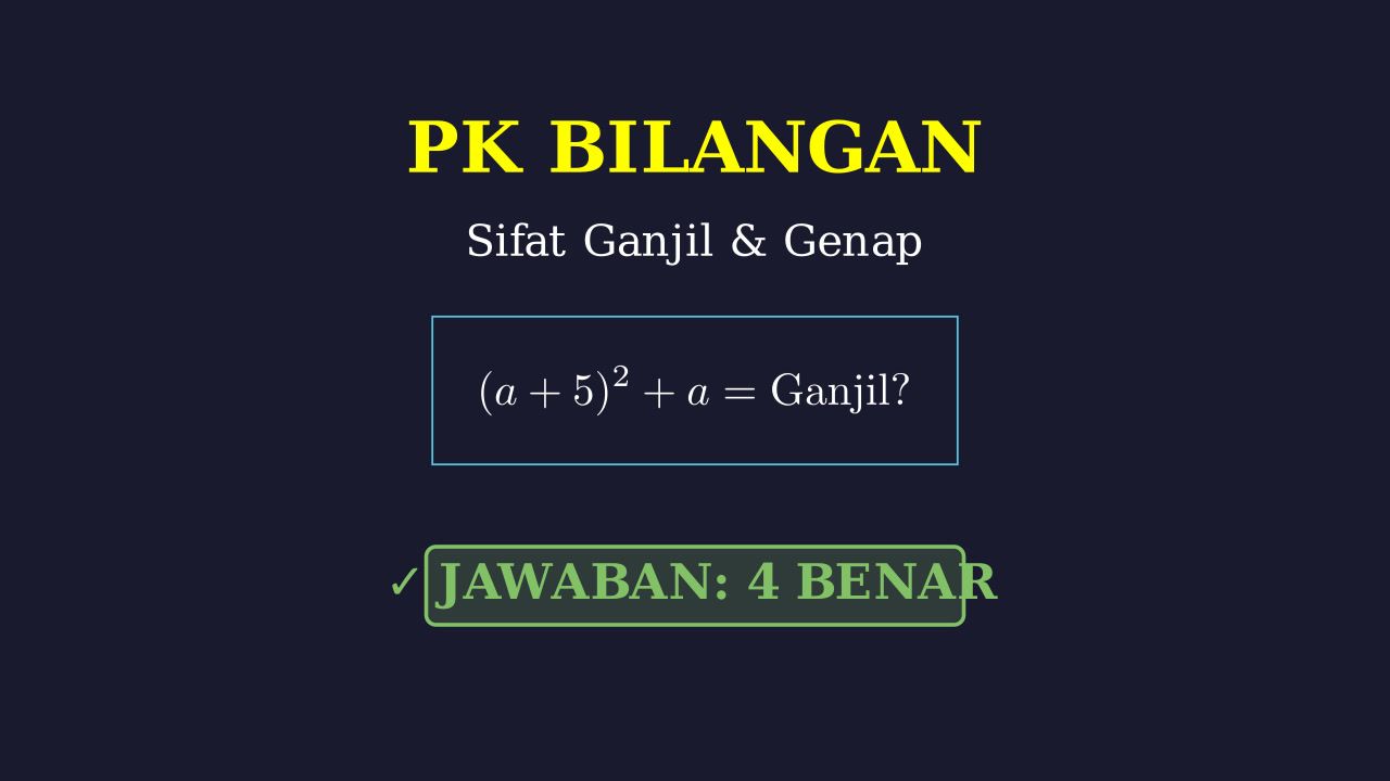 Sifat Ganjil Genap Bilangan Asli