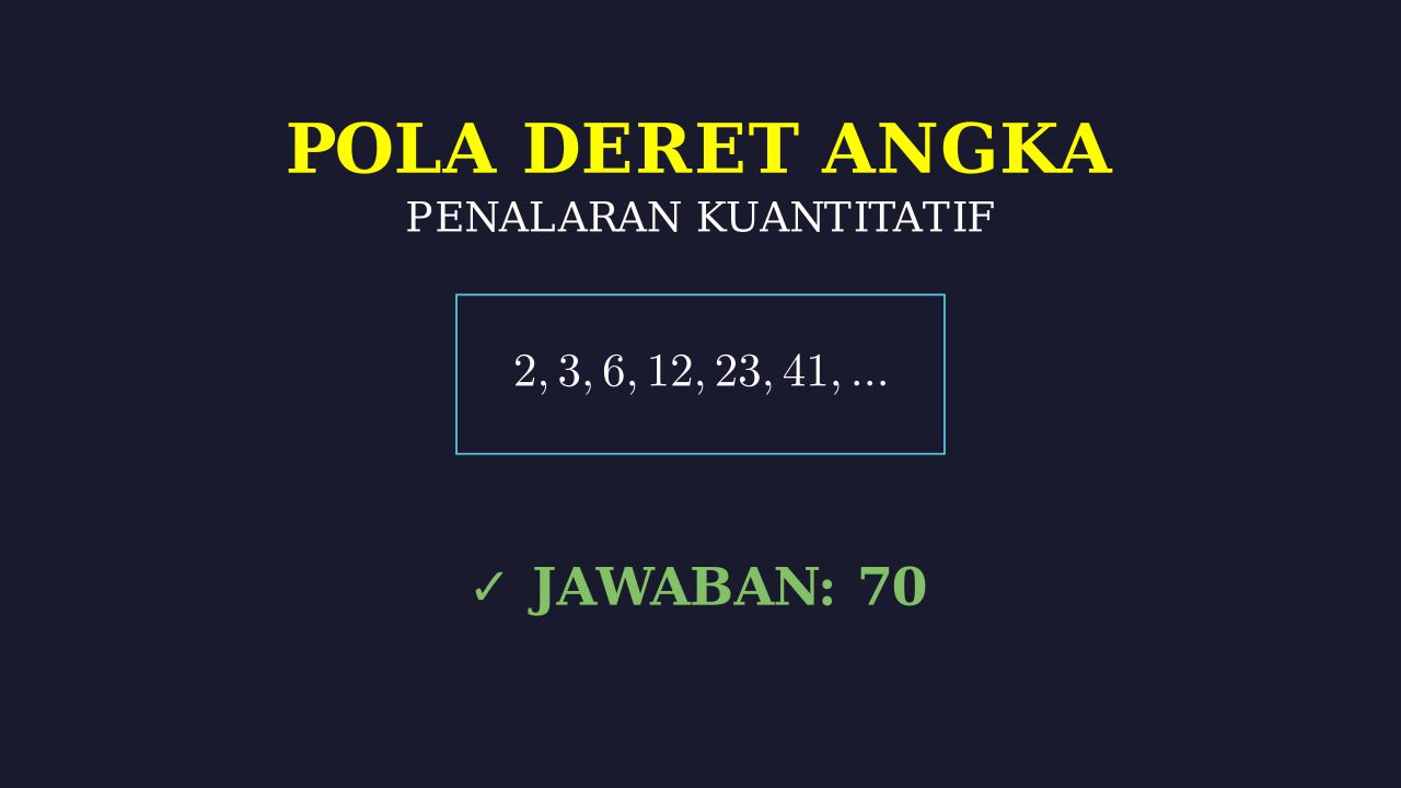 Menemukan Pola Deret Angka