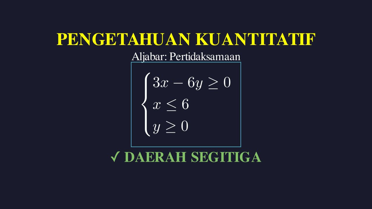 Grafik Himpunan Penyelesaian Pertidaksamaan Linear