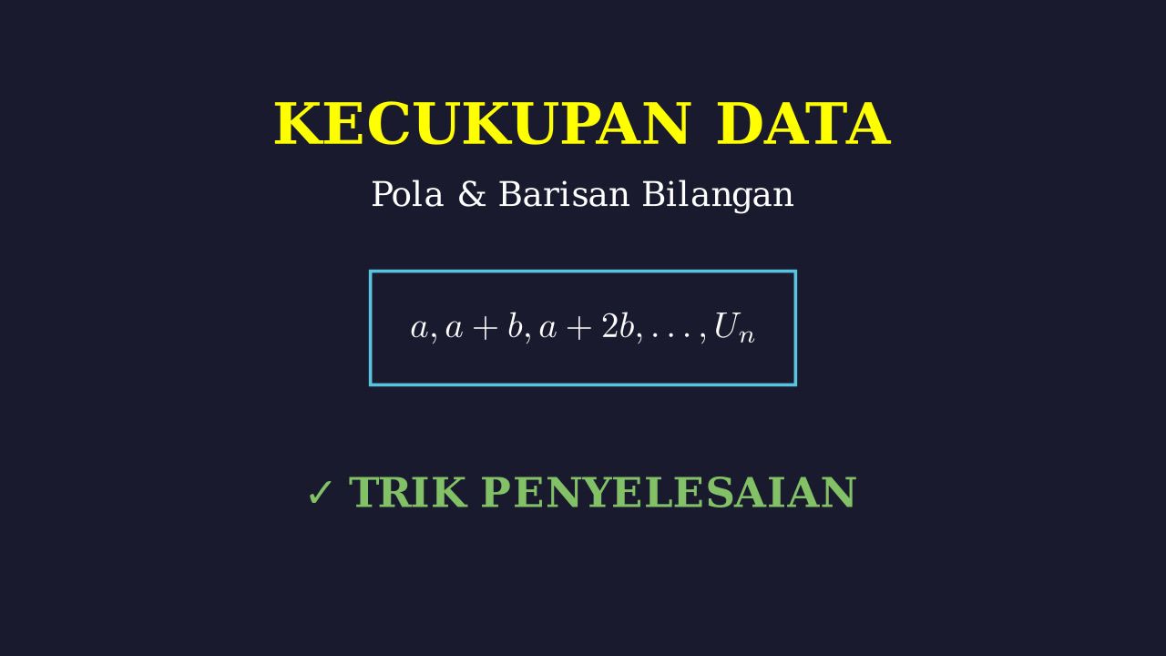 Kecukupan Data: Barisan Aritmatika