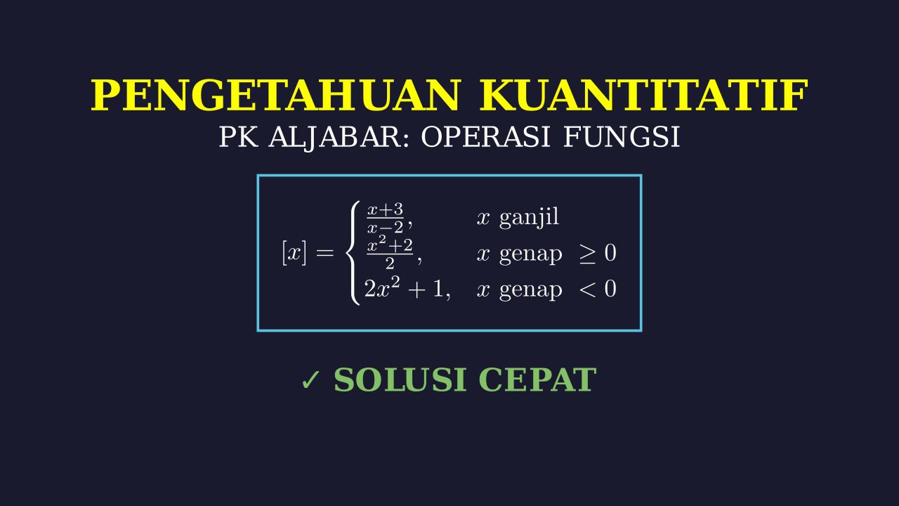 Operasi Fungsi: Aturan Bilangan Bulat