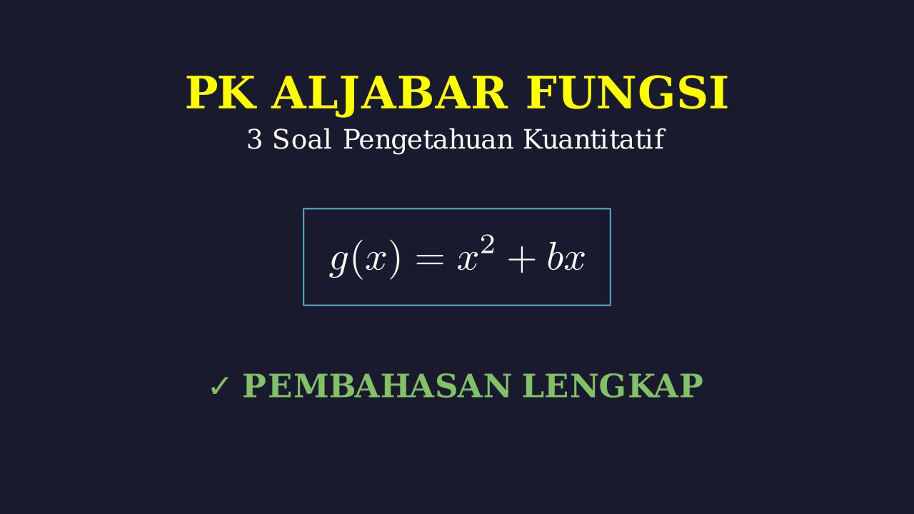 3 Soal PK: Pembahasan Aljabar Fungsi