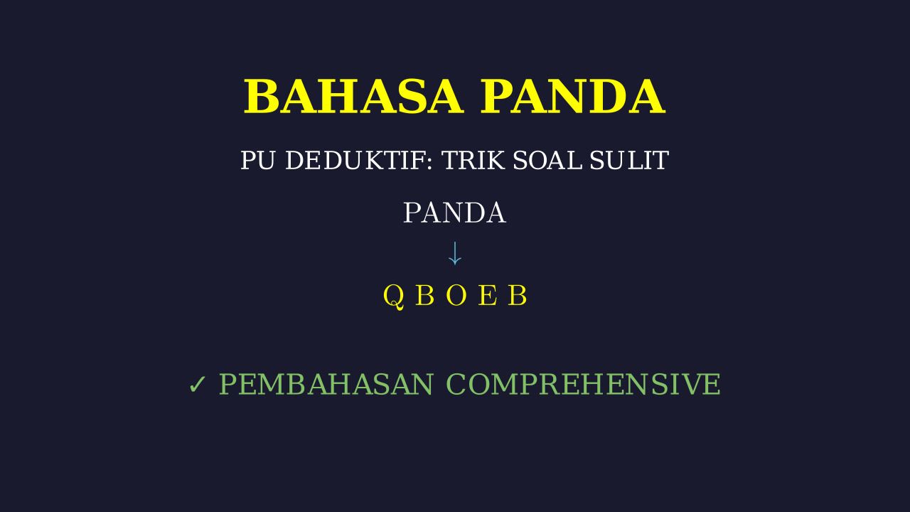 Bahasa Panda: Solusi Soal Sulit