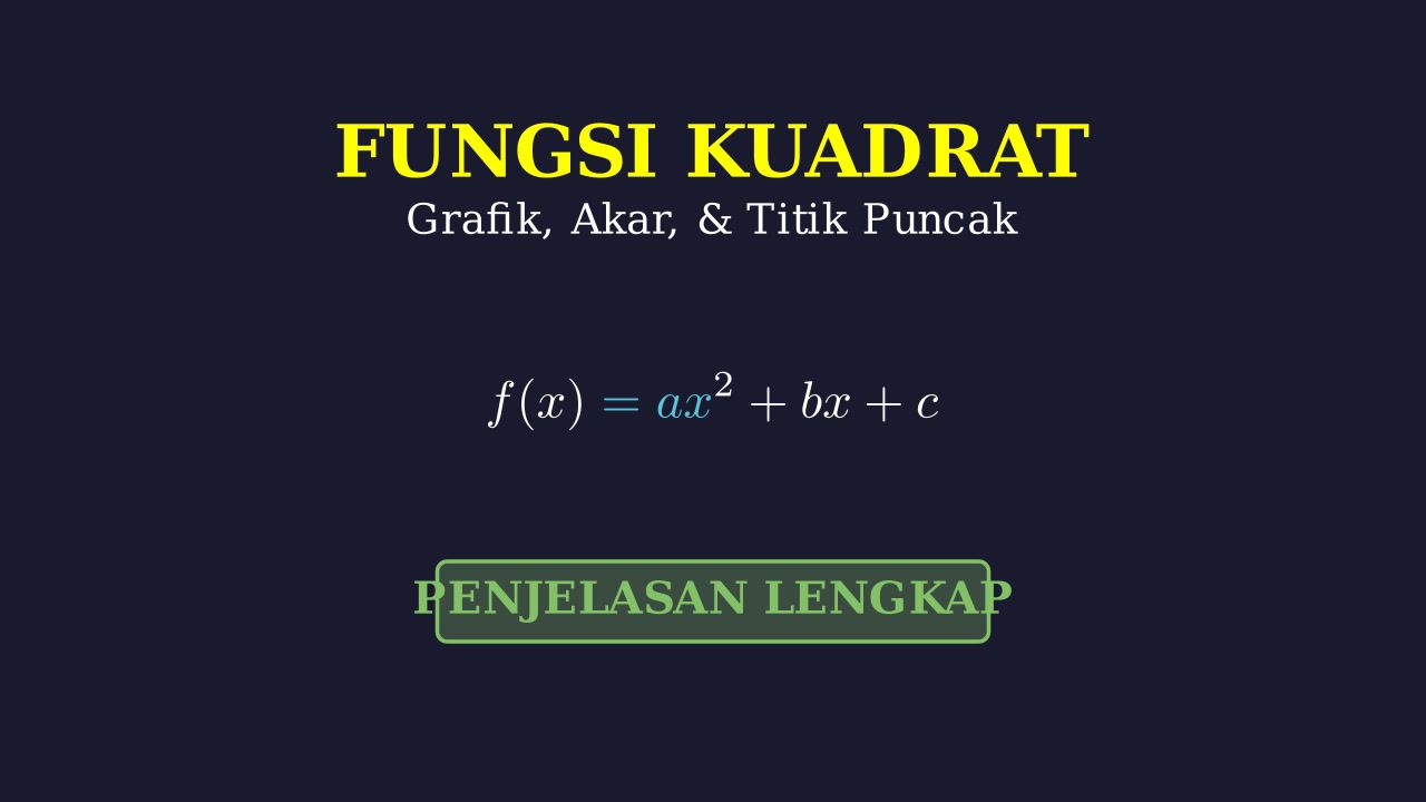 Fungsi Kuadrat: Konsep, Grafik, & Soal