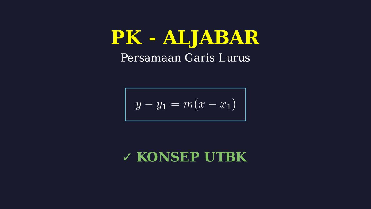 Persamaan Garis Lurus