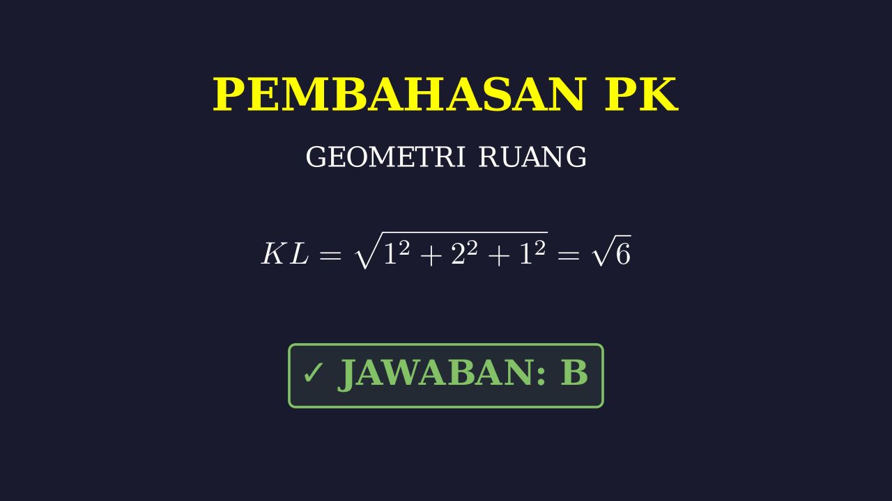 Jarak Titik K ke L: Dimensi Tiga
