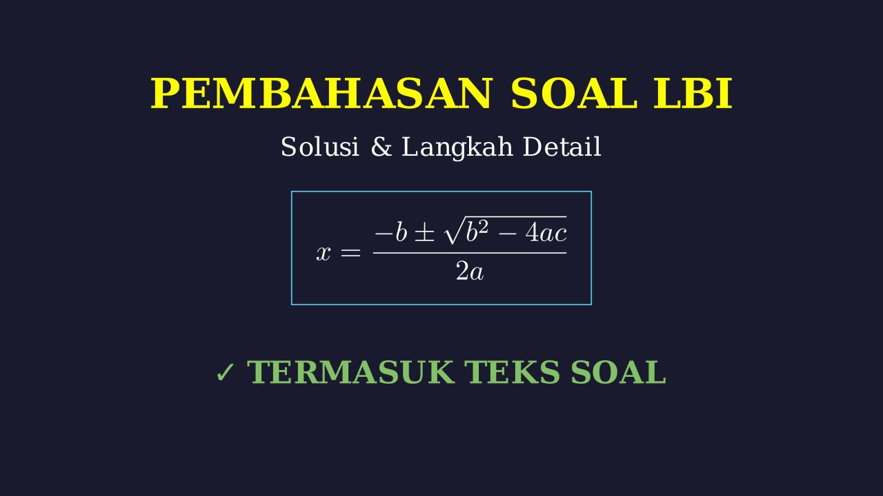 Penyelesaian Soal Lengkap