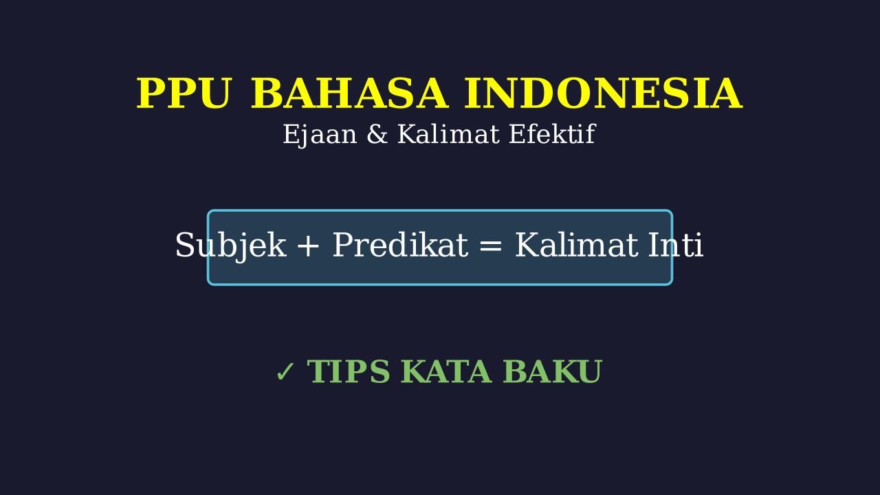 Materi & Soal: Kata Baku, Kalimat Efektif, dan Ejaan