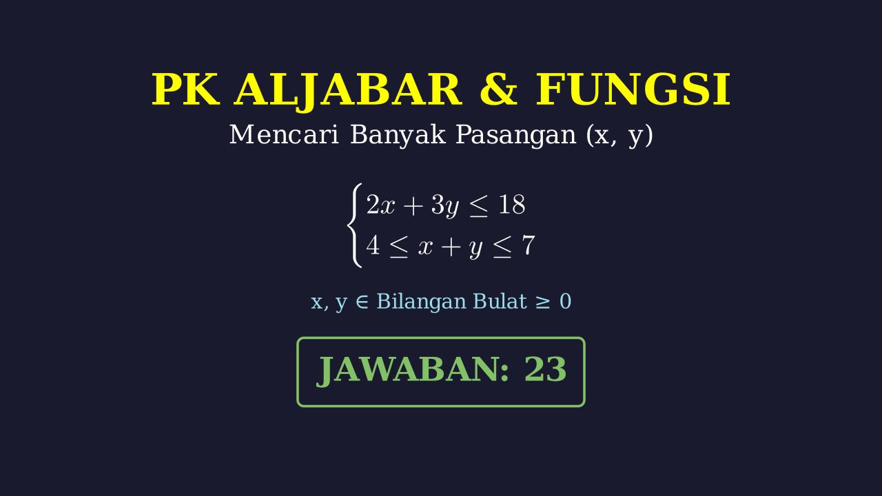Menentukan Banyak Pasangan (x, y) Bilangan Bulat