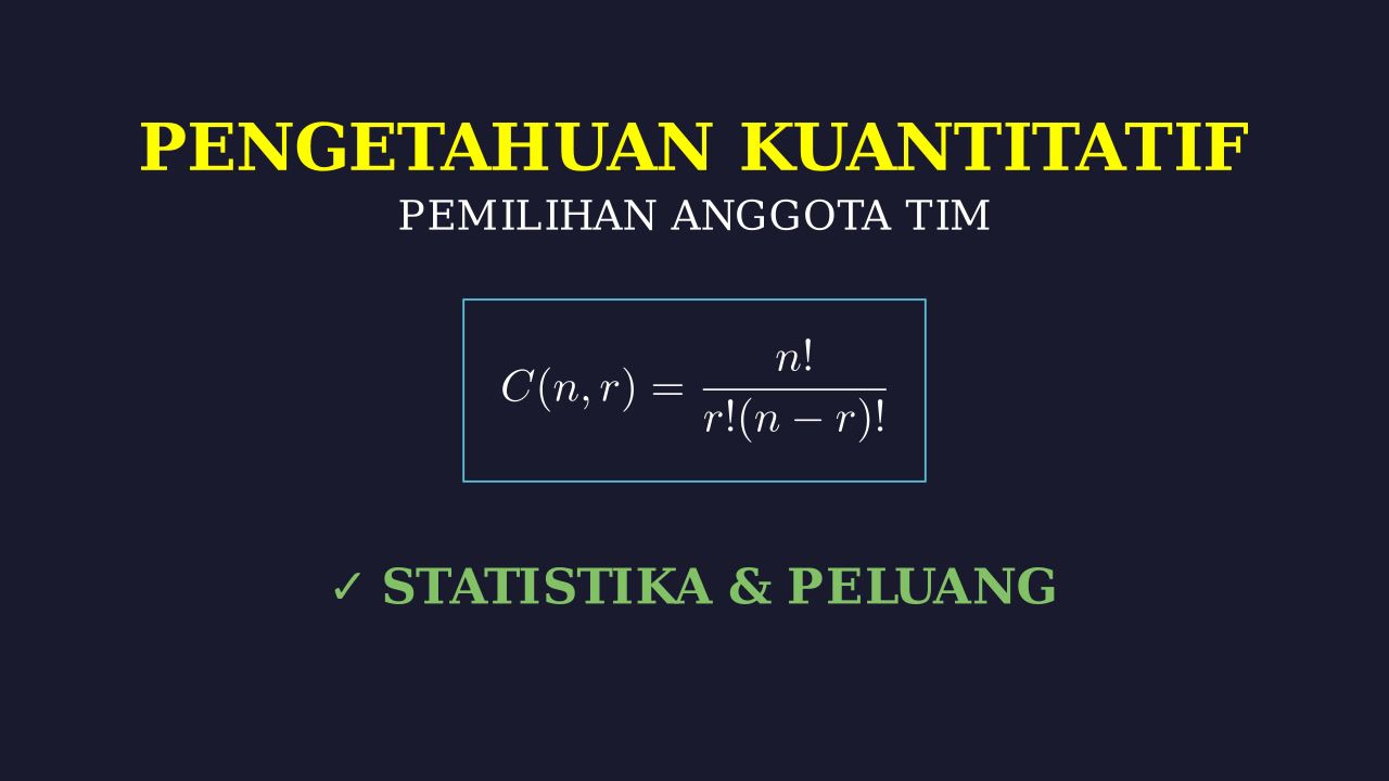 Kombinasi: Menghitung Pemilihan Tim Proyek