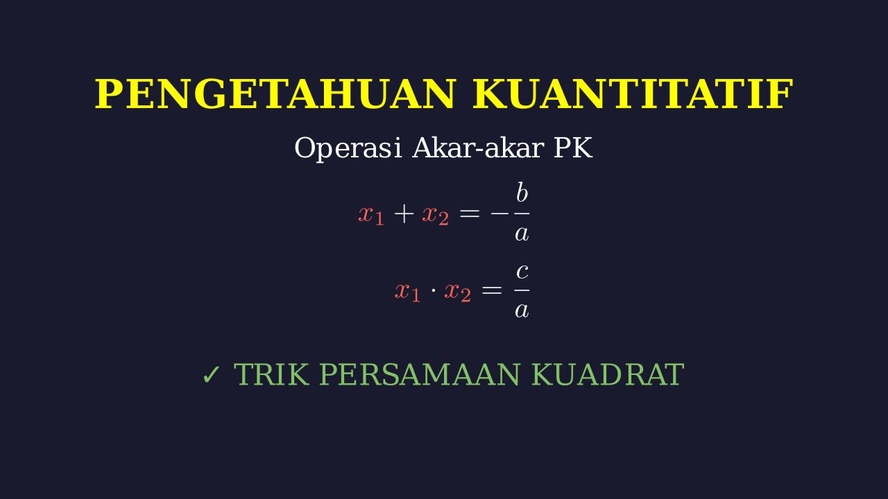Operasi Akar-Akar Persamaan Kuadrat