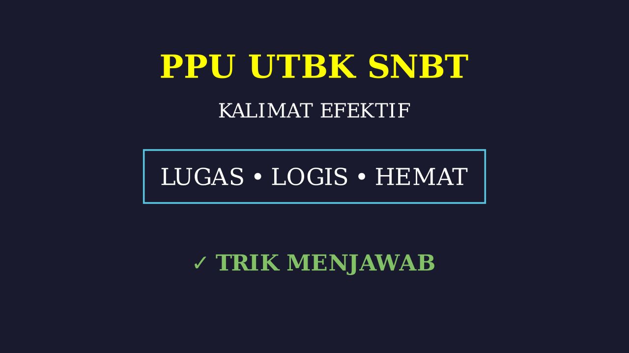 Mengenal Kata Efektif