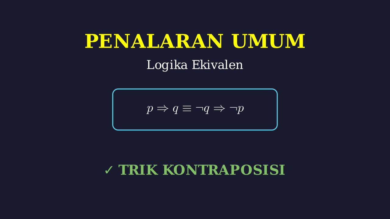 Ekivalensi Logika: Penalaran Umum