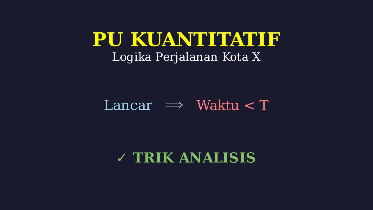 Penalaran Logis: Waktu Tempuh Perjalanan