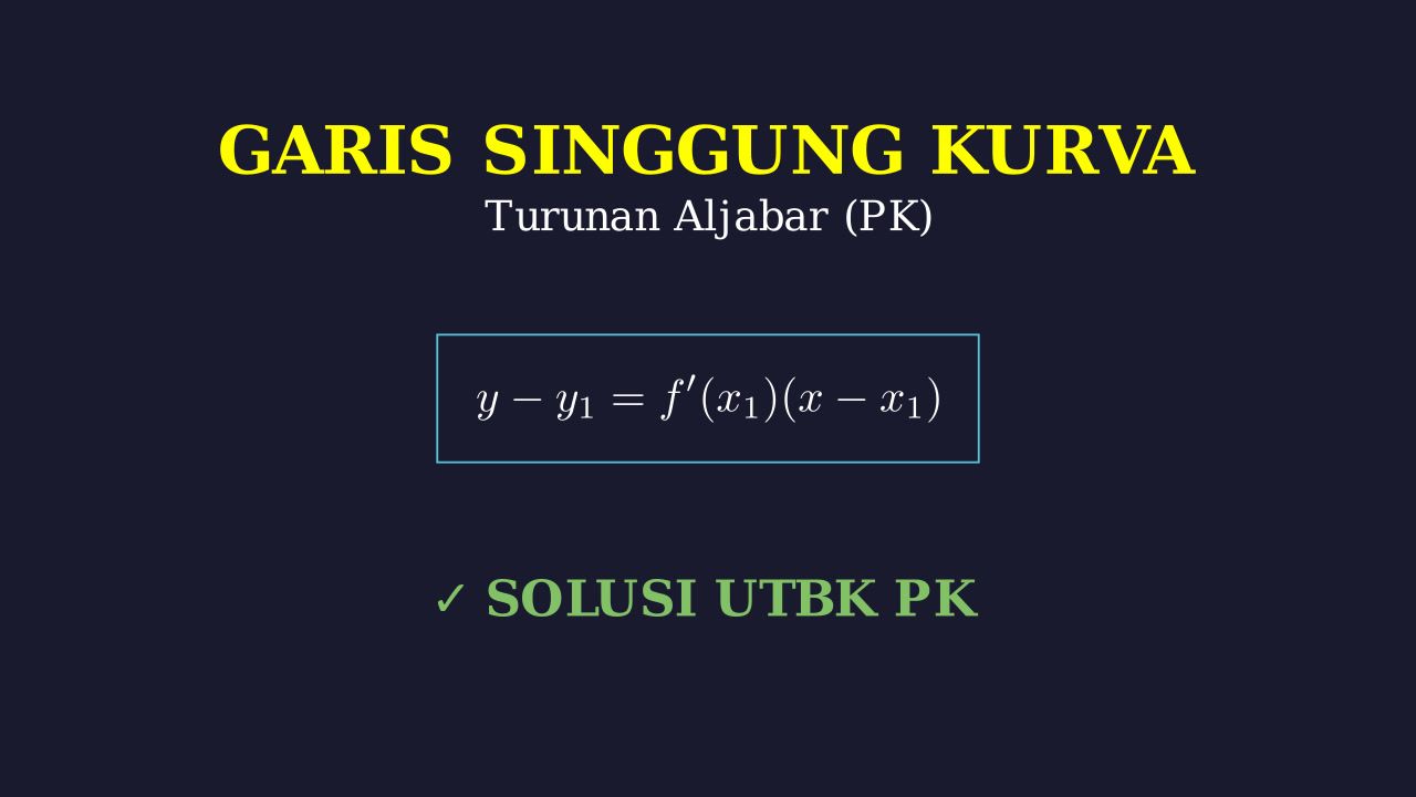 Persamaan Garis Singgung Kurva: Aplikasi Turunan