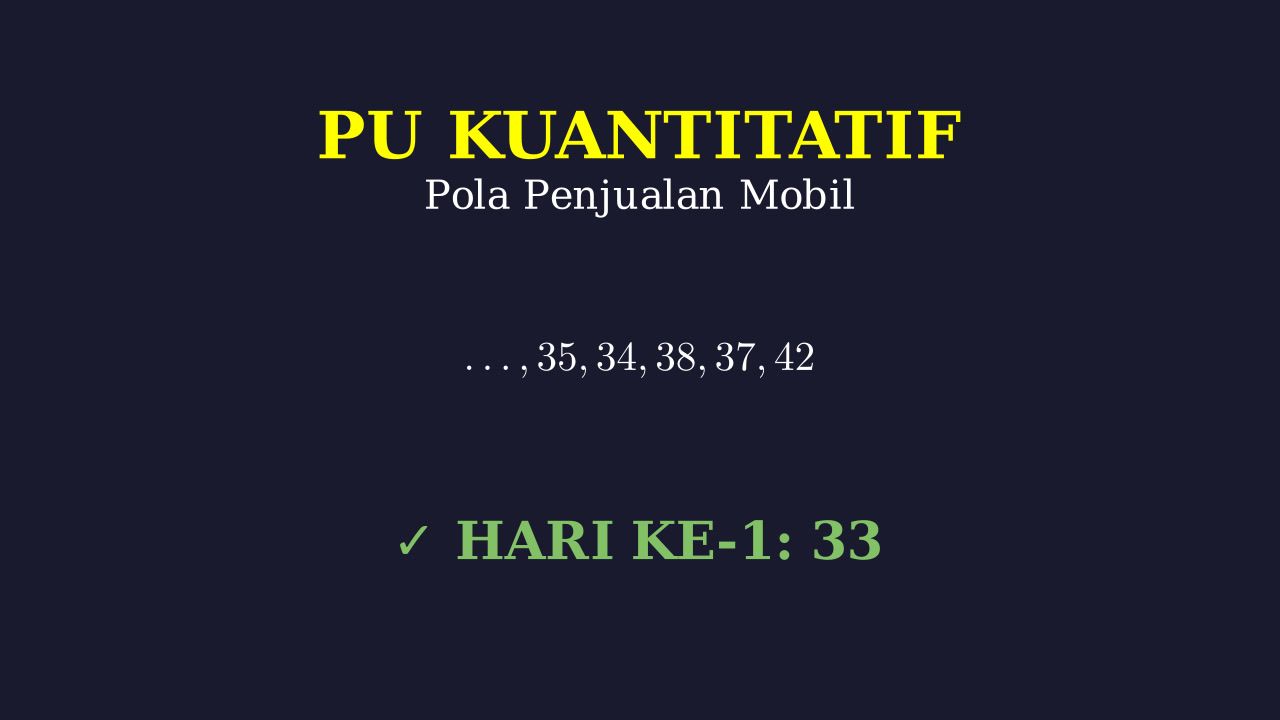 Pola Bilangan: Penjualan Dealer Mobil