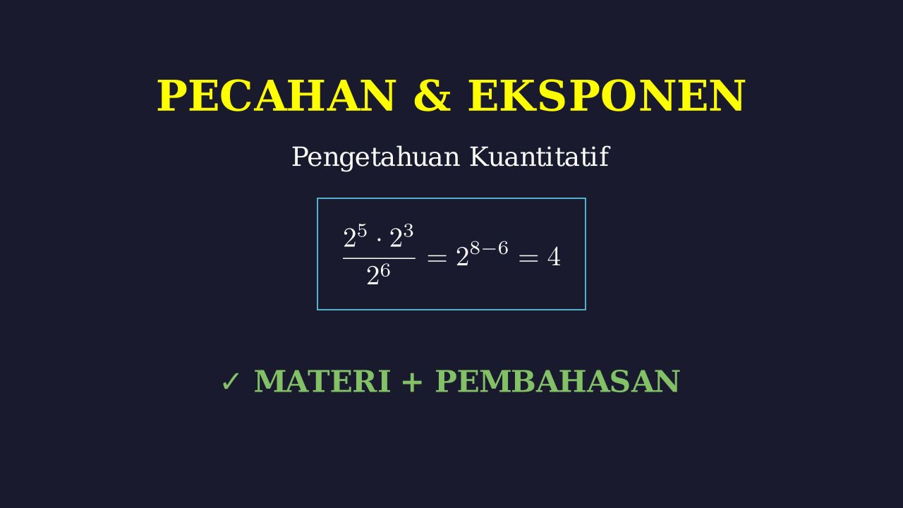 Pecahan & Bilangan Berpangkat: Eksponen
