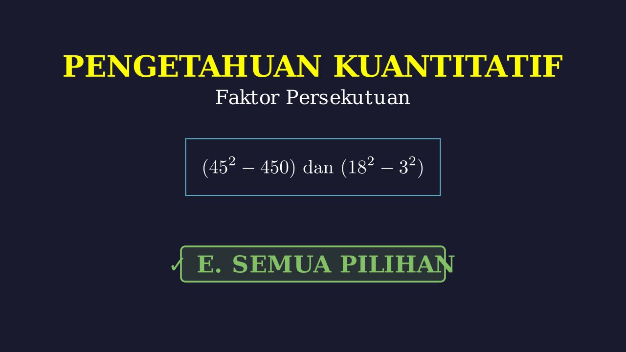 Menentukan Faktor Persekutuan