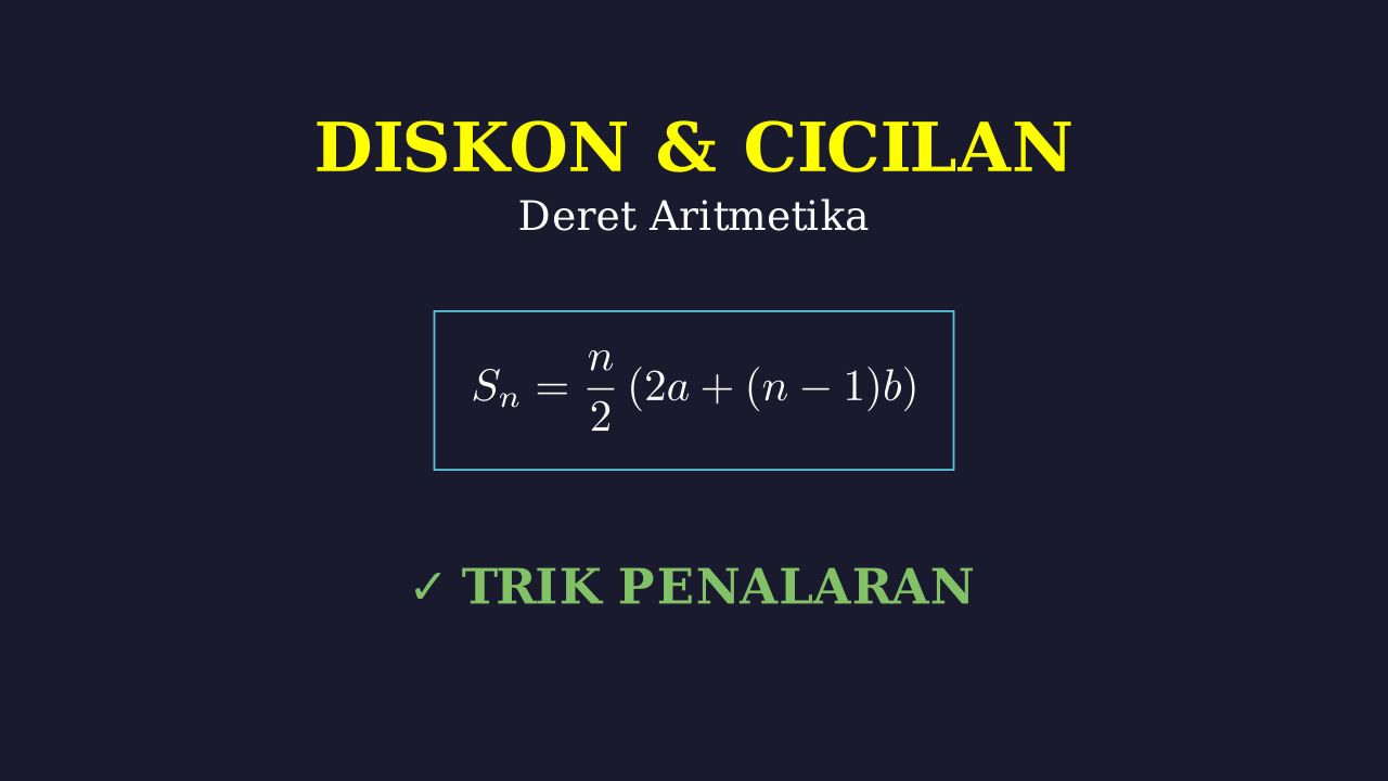 Diskon dan Cicilan: Aplikasi Deret Aritmetika