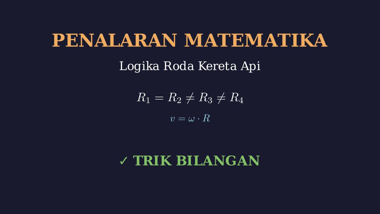 Hubungan Roda-Roda: Kecepatan Linear dan Sudut
