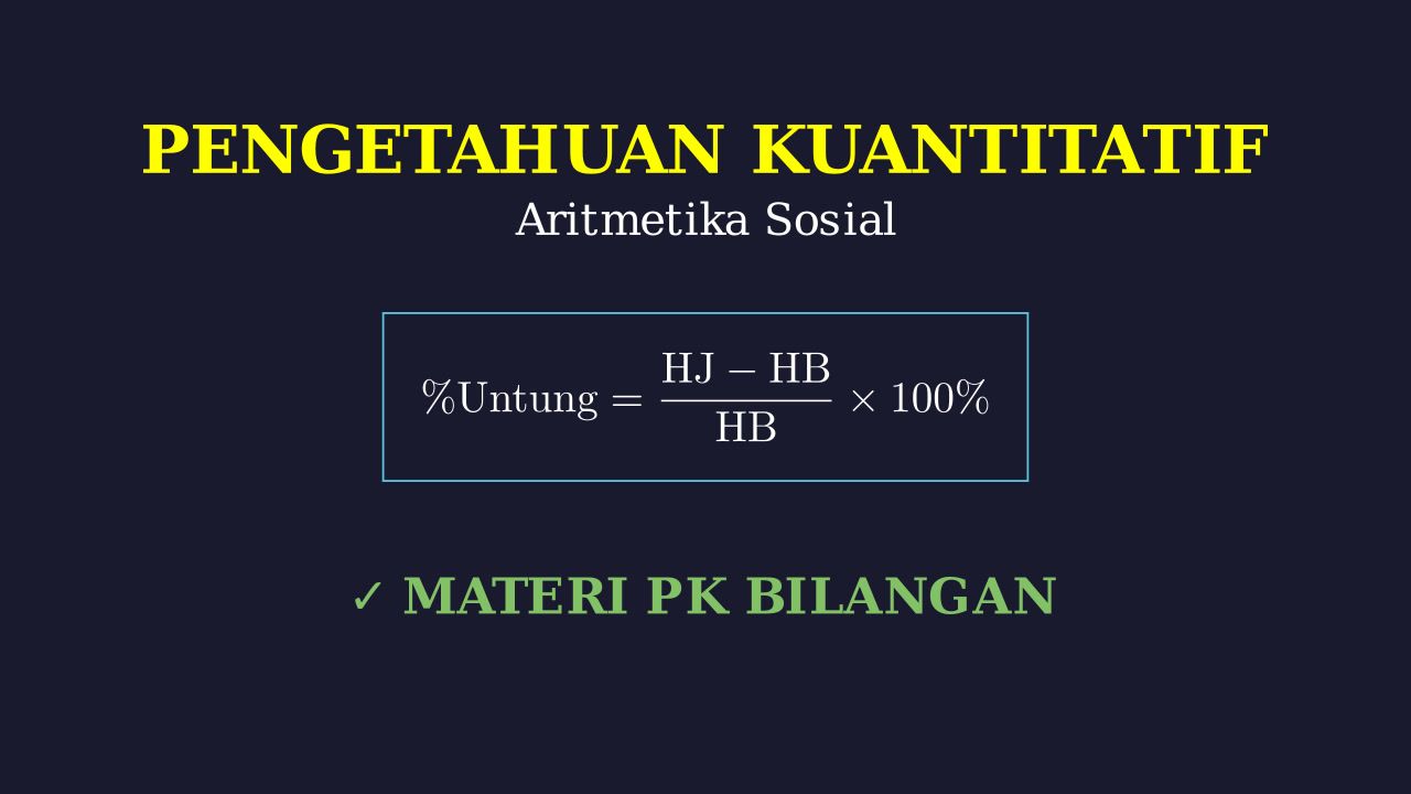 Aritmetika Sosial: Untung, Rugi, Diskon & Pajak