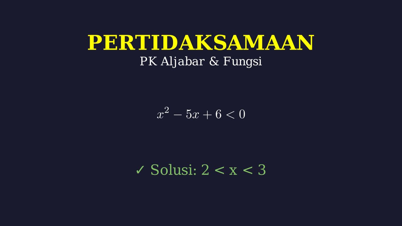 Konsep Pertidaksamaan