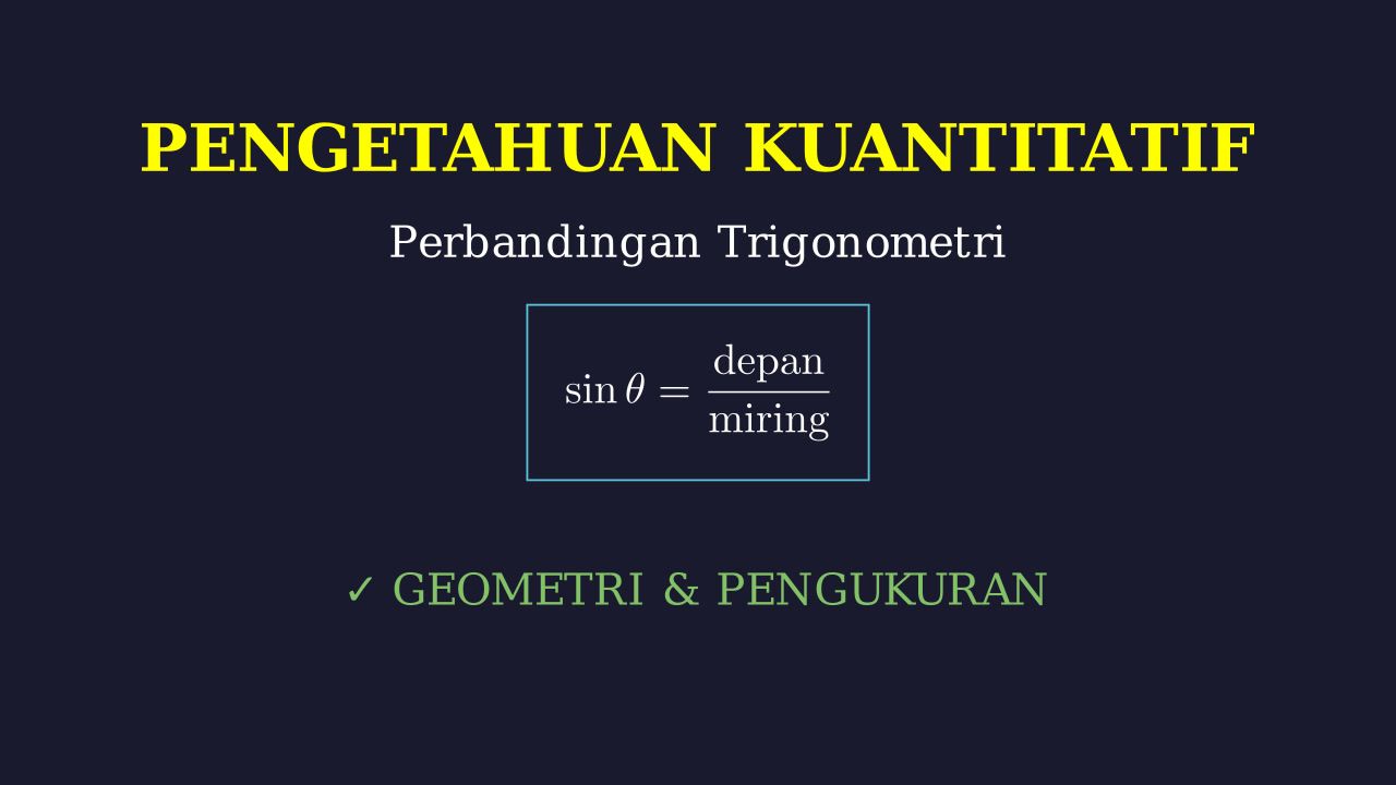 Perbandingan Nilai Trigonometri