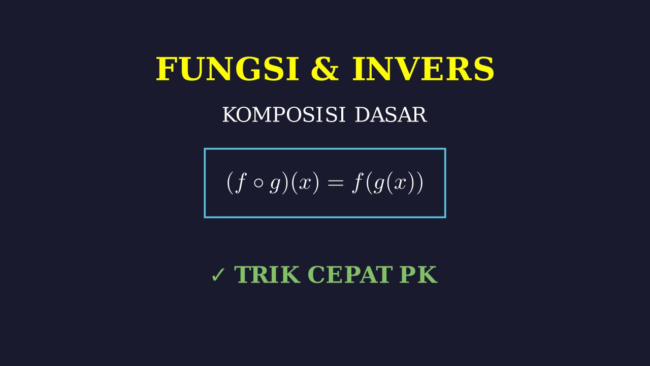 Dasar Fungsi Komposisi dan Invers