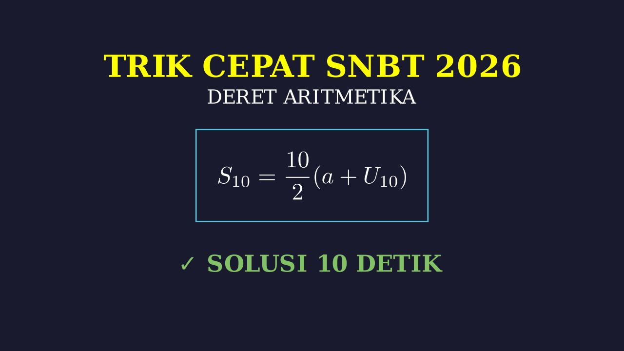 Trik Cepat SNBT 2026: Deret Aritmetika