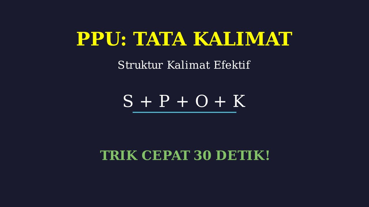 Selesaikan Soal Cepat dalam 30 Detik