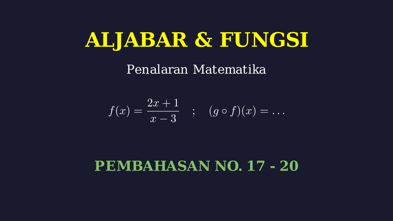 Pembahasan Soal 17-20