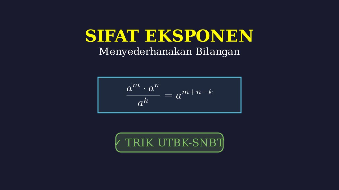 Sifat-Sifat dan Menyederhanakan Eksponen