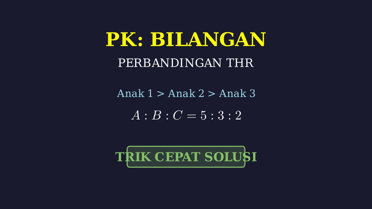 Soal Cerita: Perbandingan Uang THR