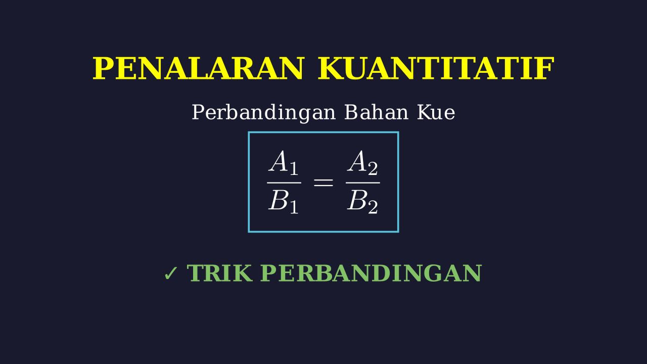 Perbandingan: Komposisi Bahan Kue