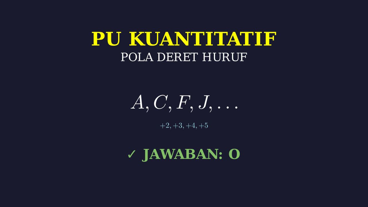 Trik Cepat Pola Deret Huruf