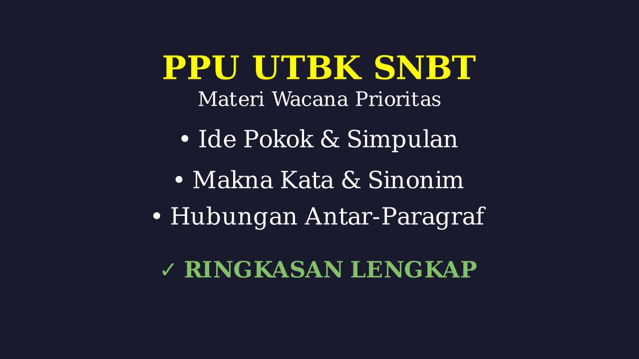 Materi Prioritas PPU Lengkap