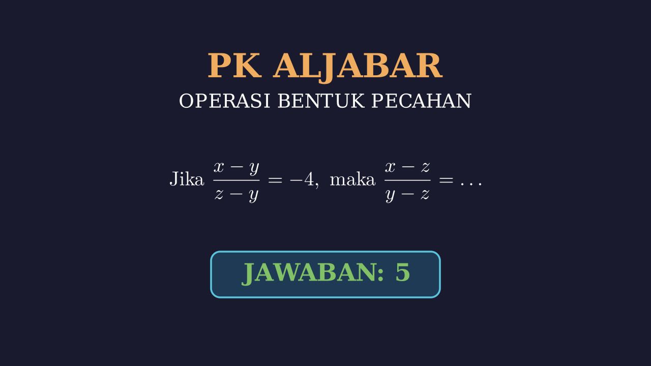 Aljabar: Menghitung Nilai Ekspresi