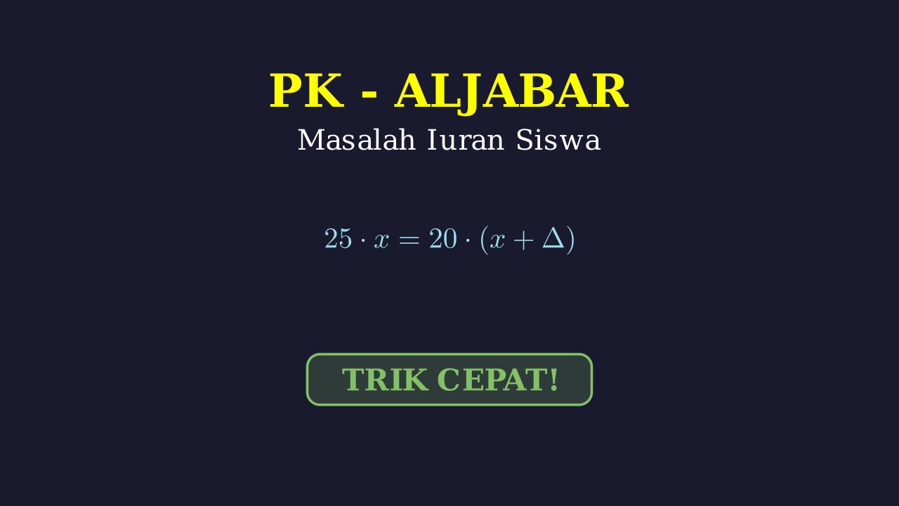 Soal Cerita: Perhitungan Iuran Siswa