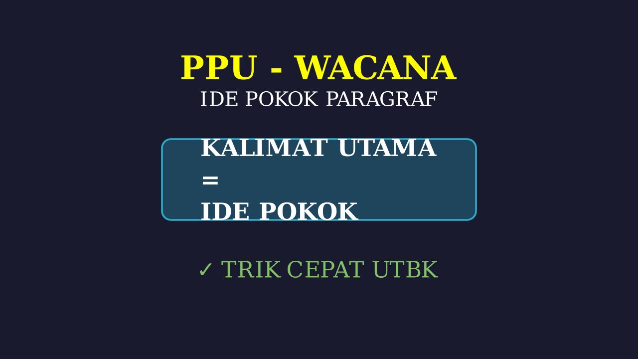 Ide Pokok Paragraf