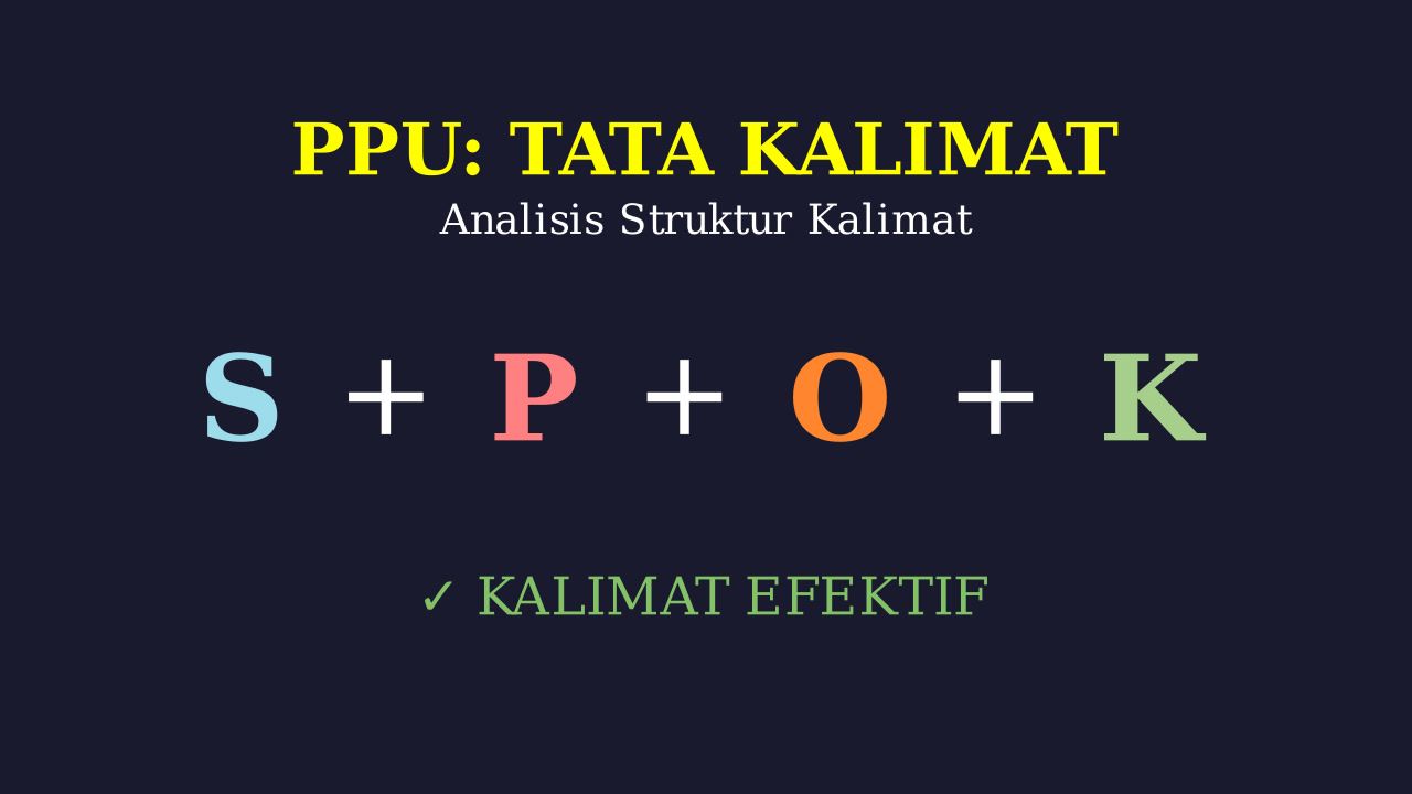 Struktur Kalimat SPOK