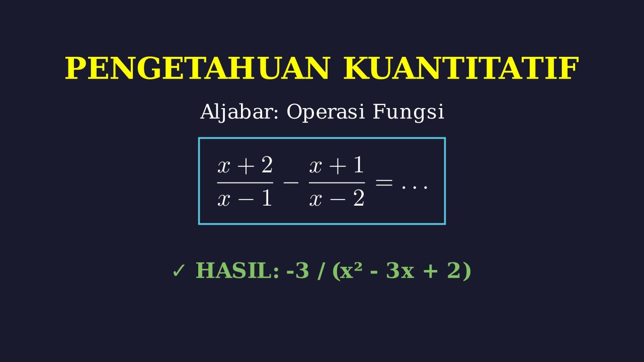 Operasi Pengurangan Fungsi Rasional