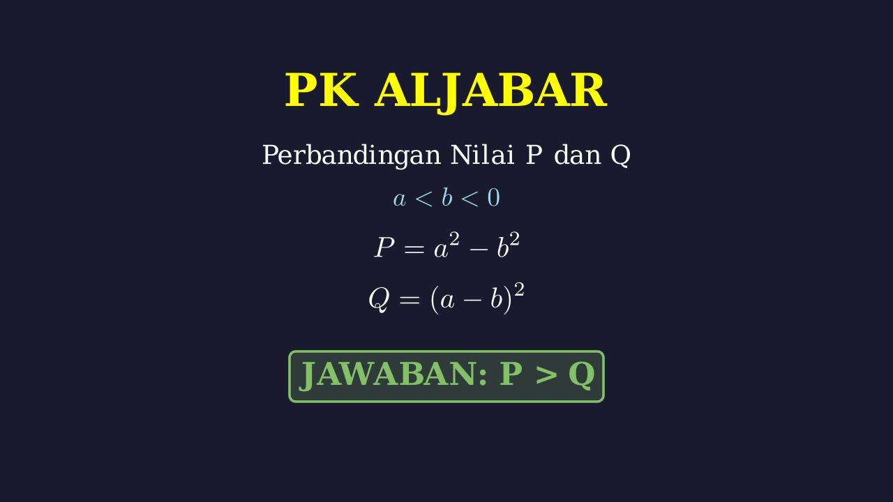 Perbandingan Kuantitas: Aljabar P dan Q