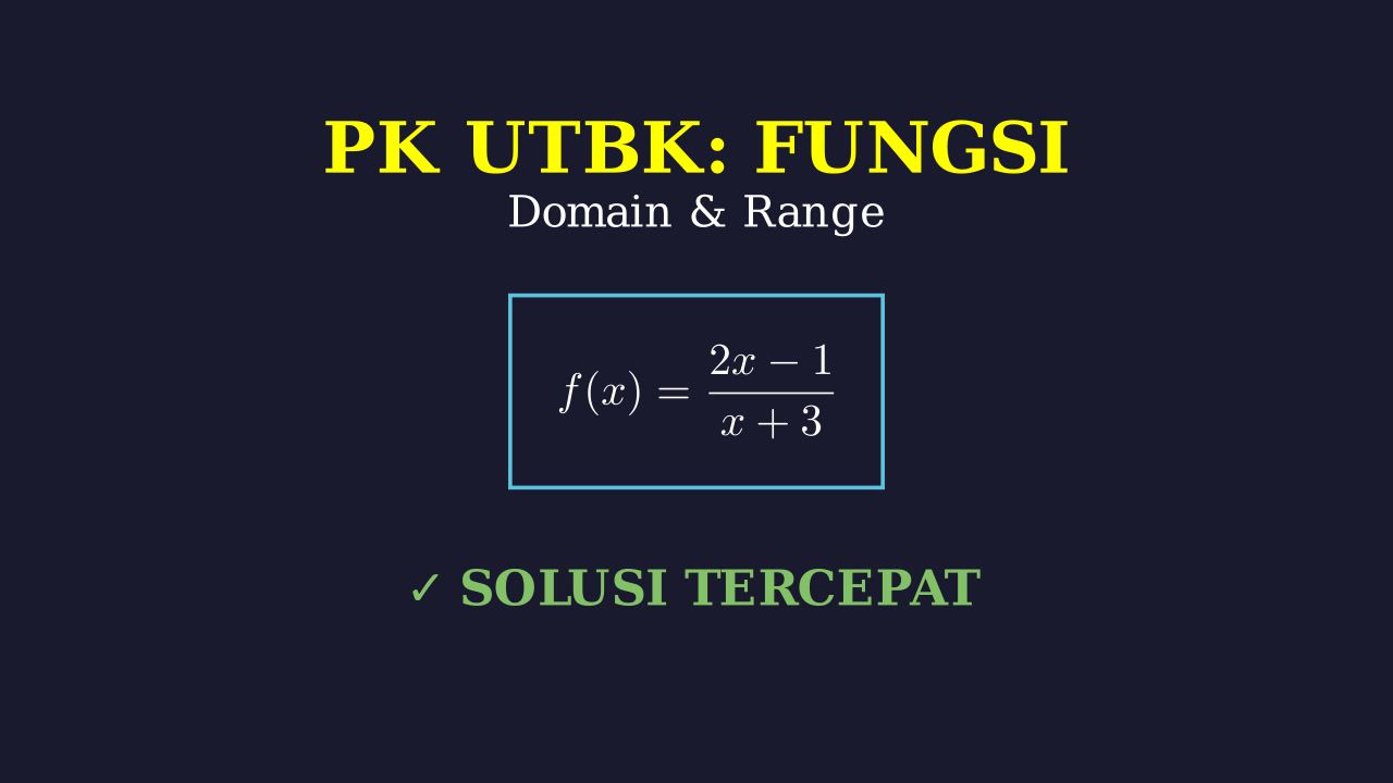 Domain & Range Fungsi: Trik Cepat UTBK