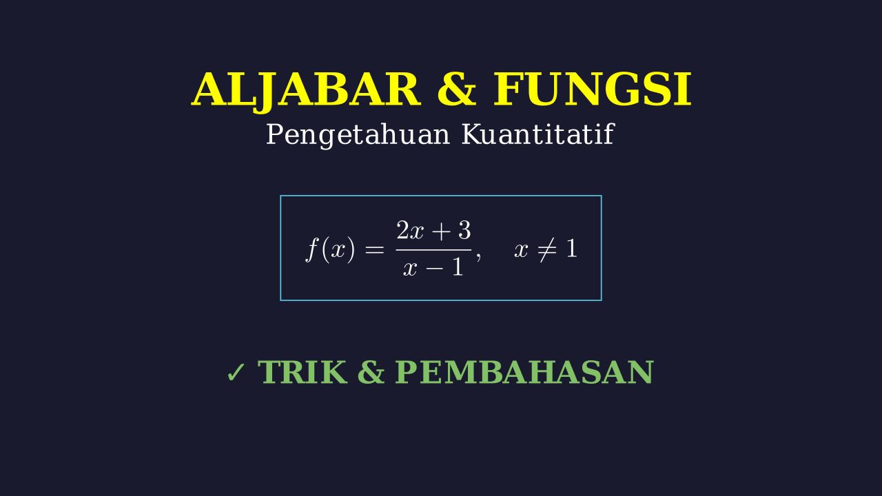 Aljabar: Contoh dan Pembahasan