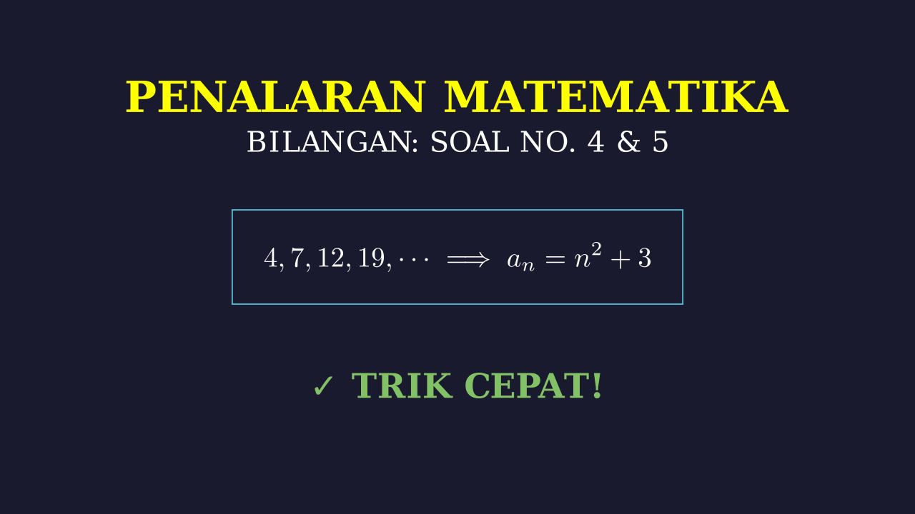 Pembahasan Soal Nomor 4 dan 5