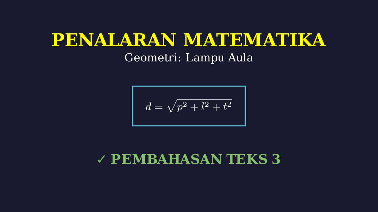 Geometri: Posisi Lampu Aula Besar