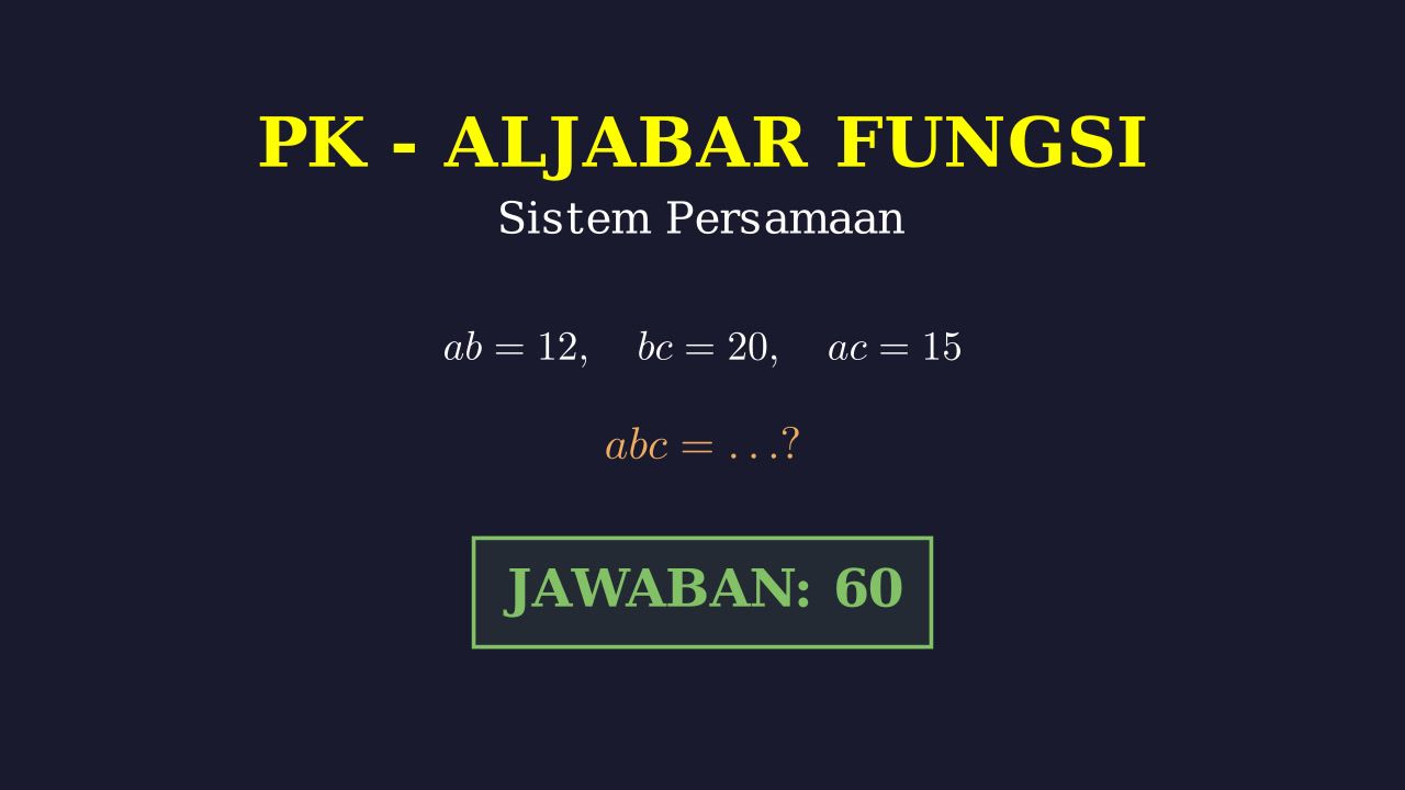 Sistem Persamaan: Menghitung Nilai abc